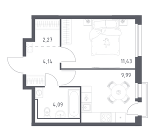 Квартира 31,9 м², 1-комнатная - изображение 1