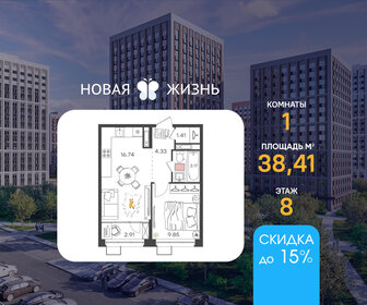 Квартира 38,4 м², 1-комнатная - изображение 1