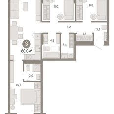 Квартира 80 м², 3-комнатная - изображение 3