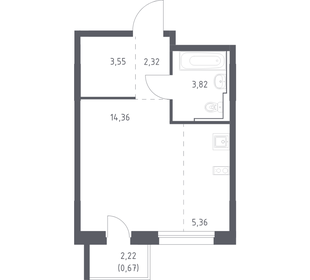 Квартира 30,1 м², студия - изображение 1
