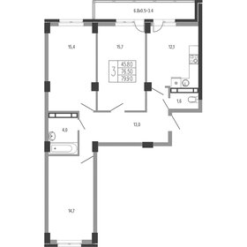 Квартира 81,9 м², 3-комнатная - изображение 1
