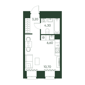Квартира 24,8 м², студия - изображение 1