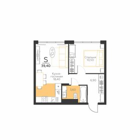 Квартира 40,3 м², 1-комнатная - изображение 1