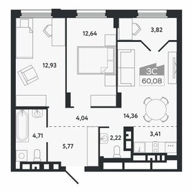 Квартира 60,1 м², 3-комнатная - изображение 1