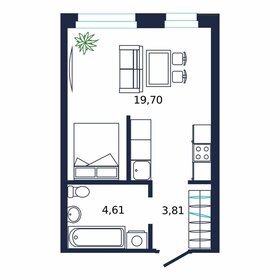 Квартира 27,8 м², студия - изображение 1
