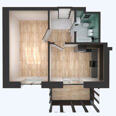 Квартира 42,9 м², 1-комнатная - изображение 5