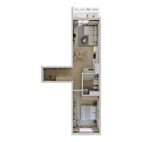 Квартира 49,1 м², 1-комнатная - изображение 2