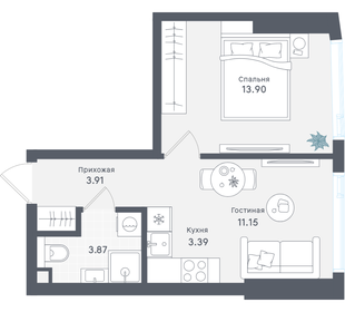 Квартира 36,2 м², 1-комнатная - изображение 1