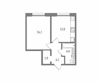 Квартира 35,7 м², 1-комнатная - изображение 2