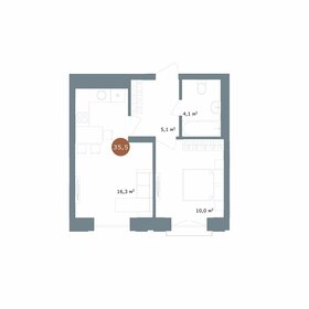 Квартира 35,6 м², 1-комнатная - изображение 1