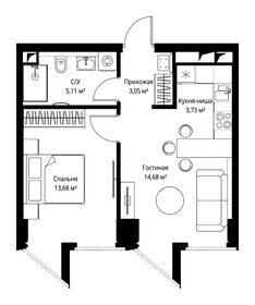 Квартира 40,2 м², 1-комнатная - изображение 2