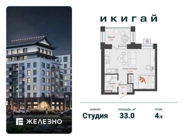 Квартира 33 м², студия - изображение 1