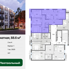 Квартира 88,6 м², 4-комнатная - изображение 2