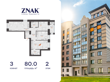 Квартира 80 м², 3-комнатная - изображение 1