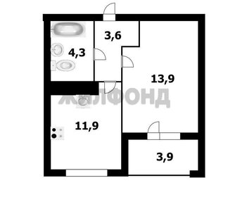 Квартира 32,3 м², 1-комнатная - изображение 1