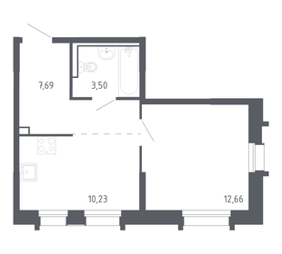 Квартира 34,1 м², 1-комнатная - изображение 1