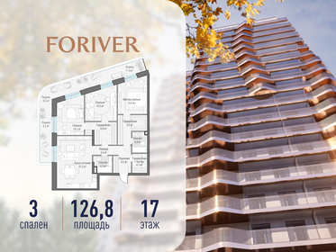 Квартира 126,8 м², 3-комнатная - изображение 1