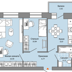 Квартира 49 м², 2-комнатная - изображение 2