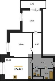 Квартира 65,4 м², 2-комнатная - изображение 1