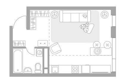 Квартира 30,9 м², студия - изображение 1