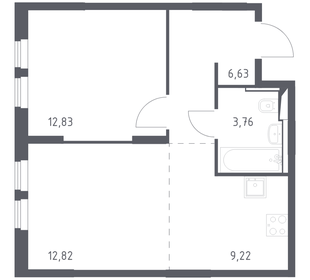 Квартира 44,7 м², 1-комнатная - изображение 1