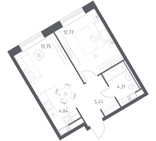 Квартира 40,3 м², 1-комнатная - изображение 1