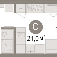 Квартира 21 м², студия - изображение 3