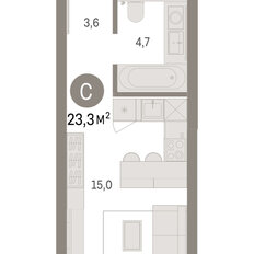 Квартира 23,3 м², студия - изображение 2