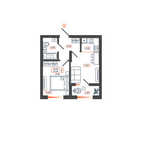 Квартира 38 м², 2-комнатная - изображение 1
