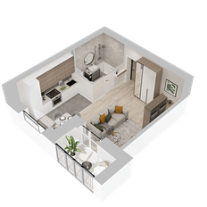 Квартира 32,1 м², студия - изображение 3