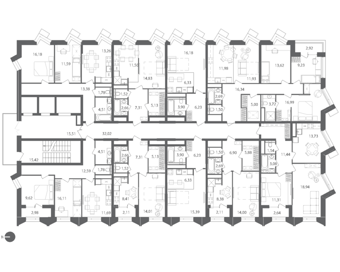 34,5 м², 1-комнатная квартира 8 635 000 ₽ - изображение 11