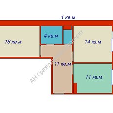 Квартира 58,5 м², 2-комнатная - изображение 2