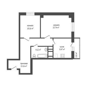 Квартира 54,5 м², 2-комнатная - изображение 1