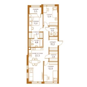 Квартира 89,9 м², 3-комнатная - изображение 1