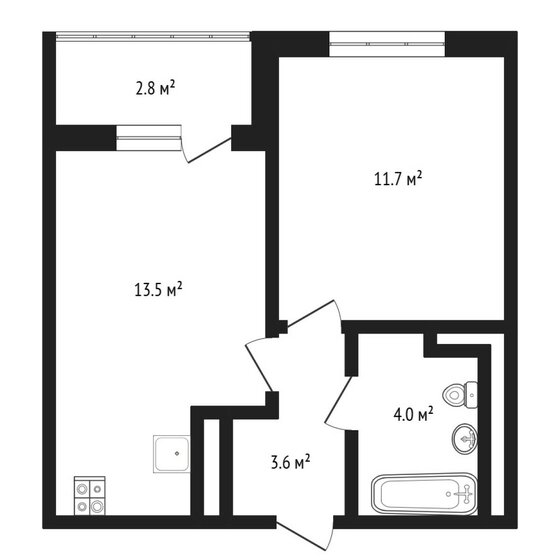 35,6 м², 1-комнатная квартира 5 200 000 ₽ - изображение 1