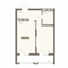 Квартира 43,4 м², 1-комнатная - изображение 2