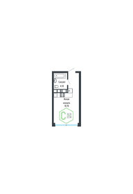 Квартира 23,1 м², студия - изображение 1