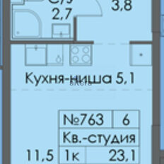 Квартира 23,1 м², студия - изображение 2
