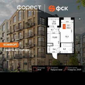 Квартира 28,4 м², 1-комнатная - изображение 1