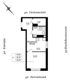 Квартира 30,2 м², студия - изображение 1
