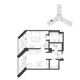 Квартира 65,4 м², 2-комнатные - изображение 1