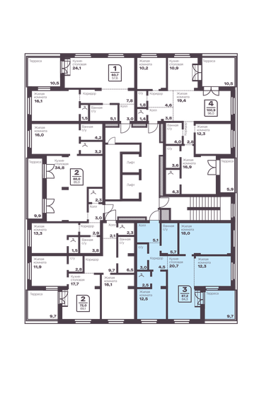 86,9 м², 3-комнатная квартира 12 487 530 ₽ - изображение 8