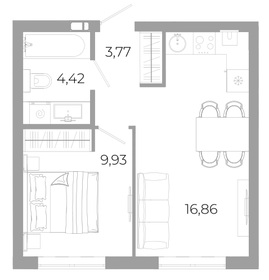 Квартира 34,3 м², 1-комнатная - изображение 1