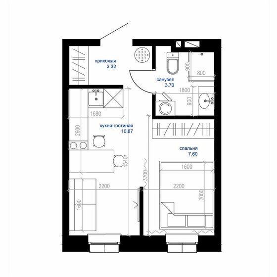 25,5 м², квартира-студия 6 224 930 ₽ - изображение 17