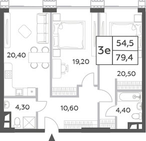 Квартира 80,6 м², 2-комнатная - изображение 1