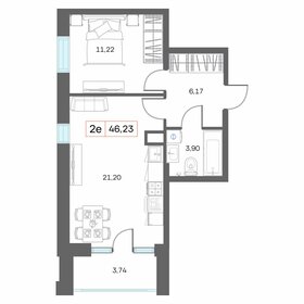 Квартира 46,2 м², 1-комнатная - изображение 1