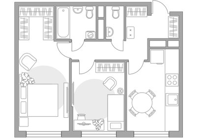Квартира 54,7 м², 2-комнатная - изображение 1