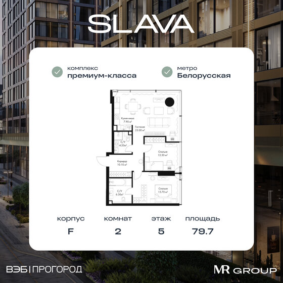 75 м², 2-комнатная квартира 37 000 000 ₽ - изображение 132