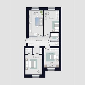 Квартира 69,9 м², 3-комнатная - изображение 1