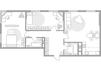 Квартира 86,6 м², 3-комнатная - изображение 1